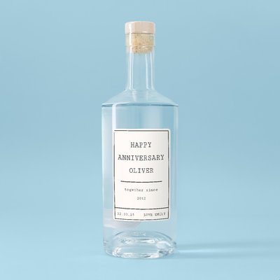 Personalised Happy Anniversary Gin 70cl