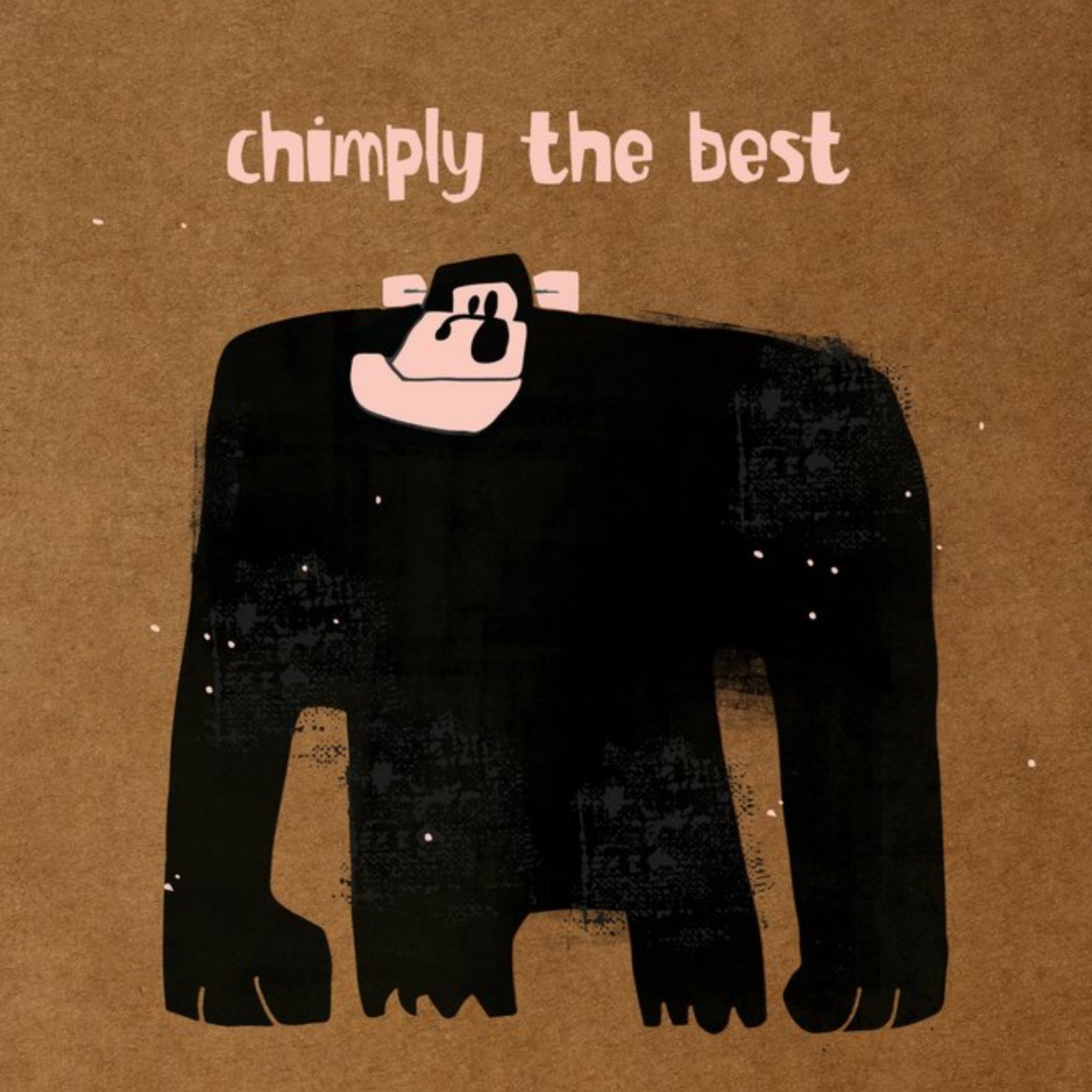 Moonpig Illustrated Chimp Pun Birthday Card