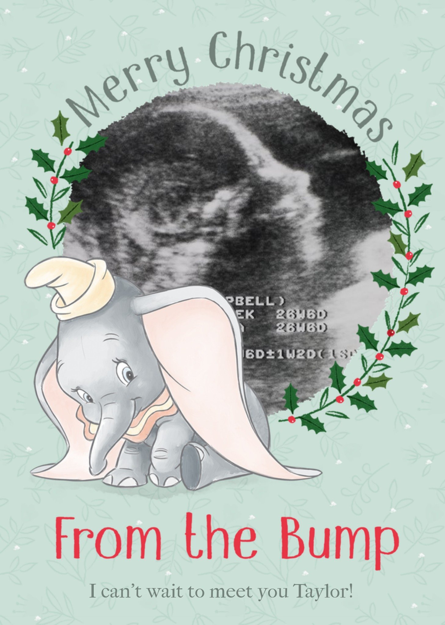 Other Disney Dumbo From The Bump Photo Upload Christmas Card