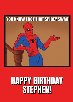 Marvel Spiderman You Know I got That Spidey Swag Card