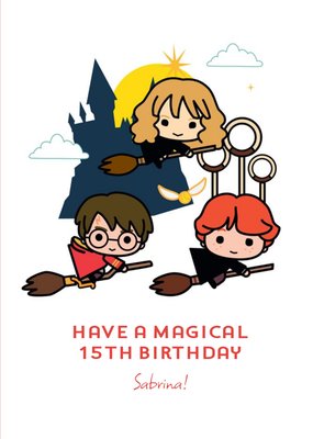 Harry Potter Ron Weasley Hermione Granger 15th Birthday Card