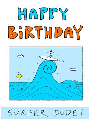 Happy Birthday Surfer Dude Card