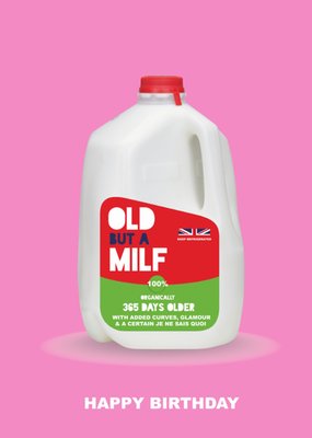 MM Designs Old But A Milf Illustrated Milk Carton Birthday Card