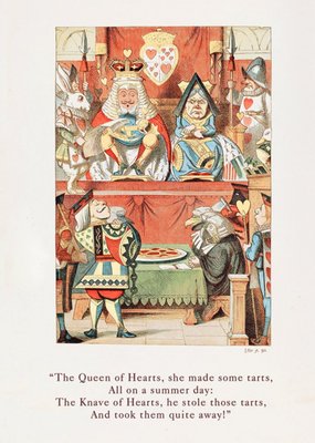 V&A Alice In Wonderland Illustration King and Queen Card