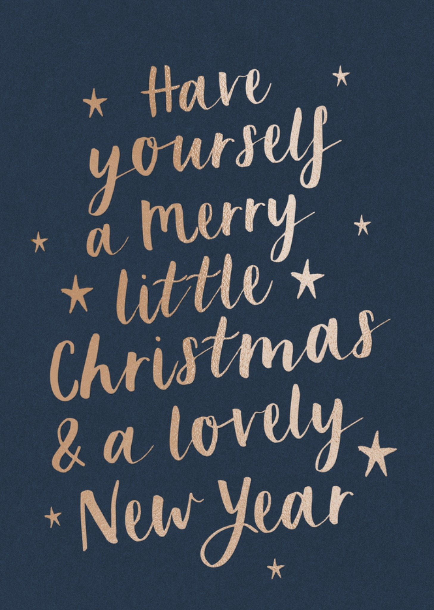 Moonpig Have Yourself A Merry Little Christmas Typographic Card