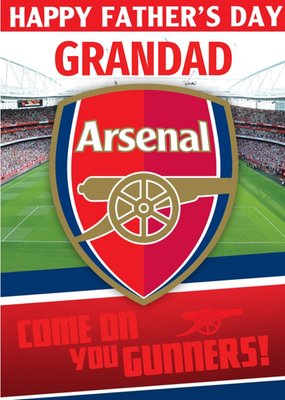 Arsenal Football Stadium Come On You Gunners Happy Father's Day Card