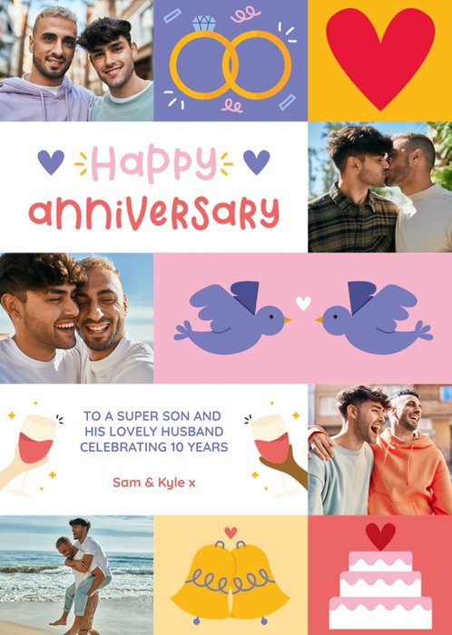 Happy Anniversary Photo Upload Card