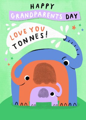 Love You Tonnes Illustrated Grandparents Day Card