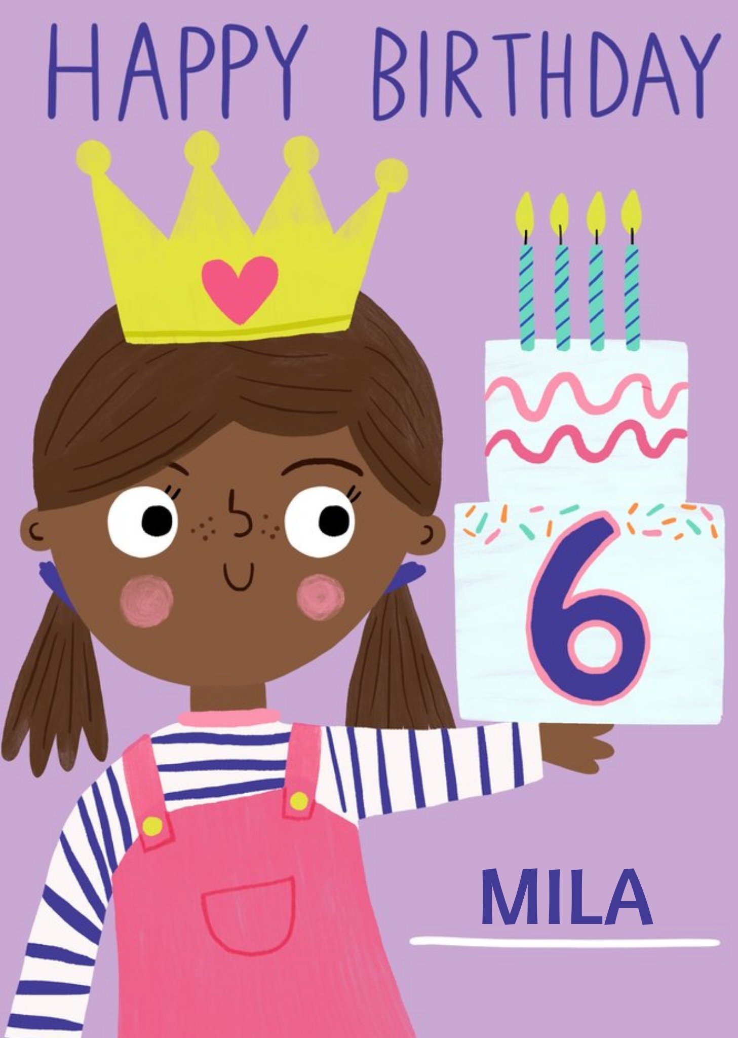 Moonpig Yay Today Illustrated Happy 6th Birthday Card