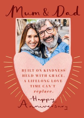 Mum And Dad Photo Upload Anniversary Card