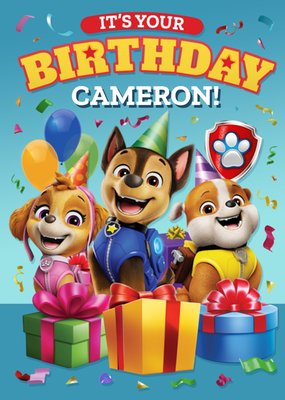 PAW Patrol It's Your Birthday Illustrated Card