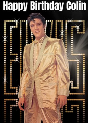 Retro Photographic Elvis Birthday Card