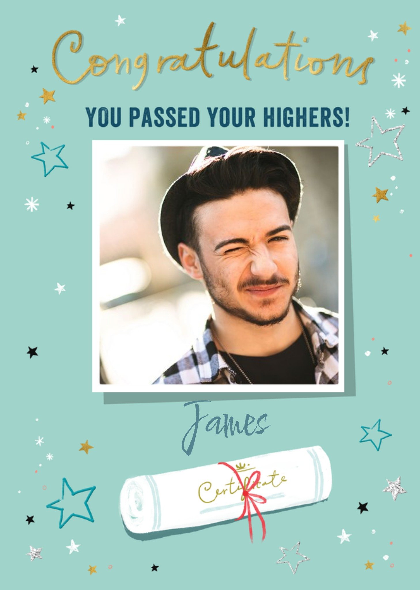 Moonpig Congratulations You Passed Your Highers Photo Upload Exam's Card