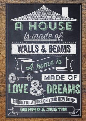 Personalised New Home Card