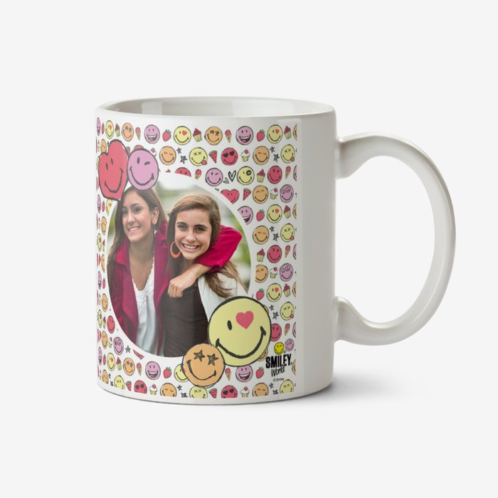 Cute Smiley World Photo upload Mug Besties Forever!