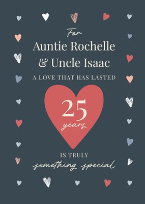 A Love That Has Lasted 25 Years Anniversary Typography Card