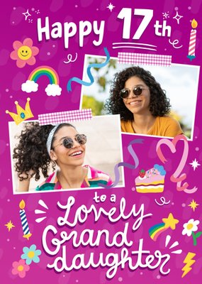 To A Lovely Granddaughter Photo Upload Birthday Card