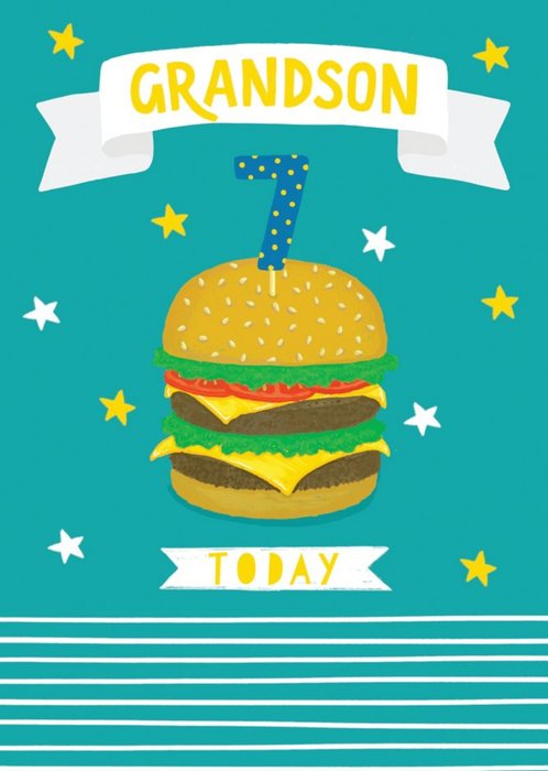 Cute Illustration Burger Grandson 7 Today