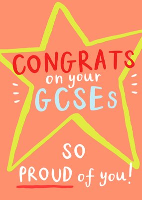 Congrats On Your GCSEs Typographic Card