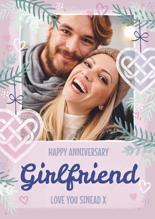 Studio Sundae Happy Anniversary Girlfriend Photo upload Card