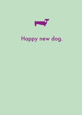 Deadpan Typographic Happy New Dog Card