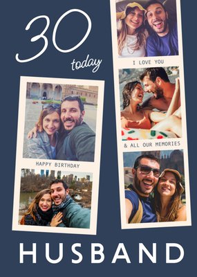 Husband Photo Upload 30 Today Birthday Card
