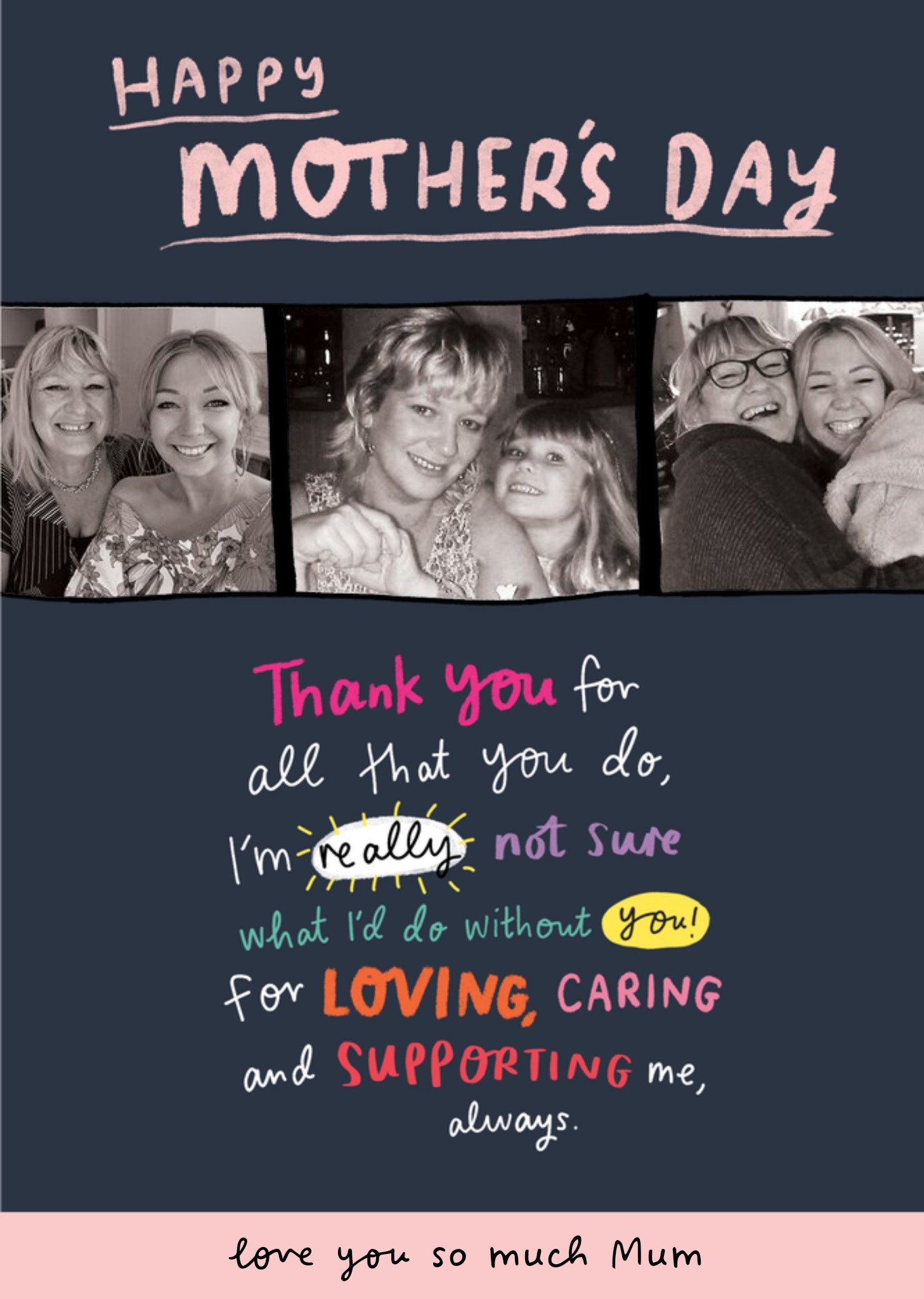 Moonpig Thank You For All That You Do Photo Upload Mothers Day Card