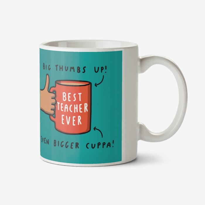 Big Thumbs Up Thank You Teacher Mug