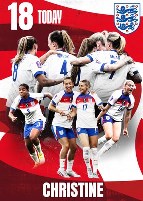 England Lionesses 18 Today Photo Upload Birthday Card