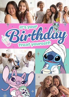 Disney Lilo And Stitch Photo Upload Birthday Card