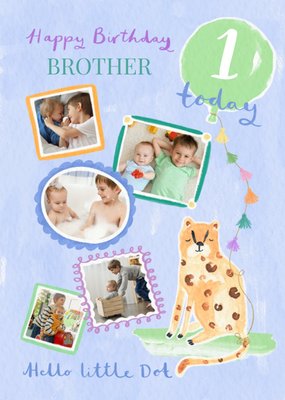 Brother Photo Upload 1st Birthday Card