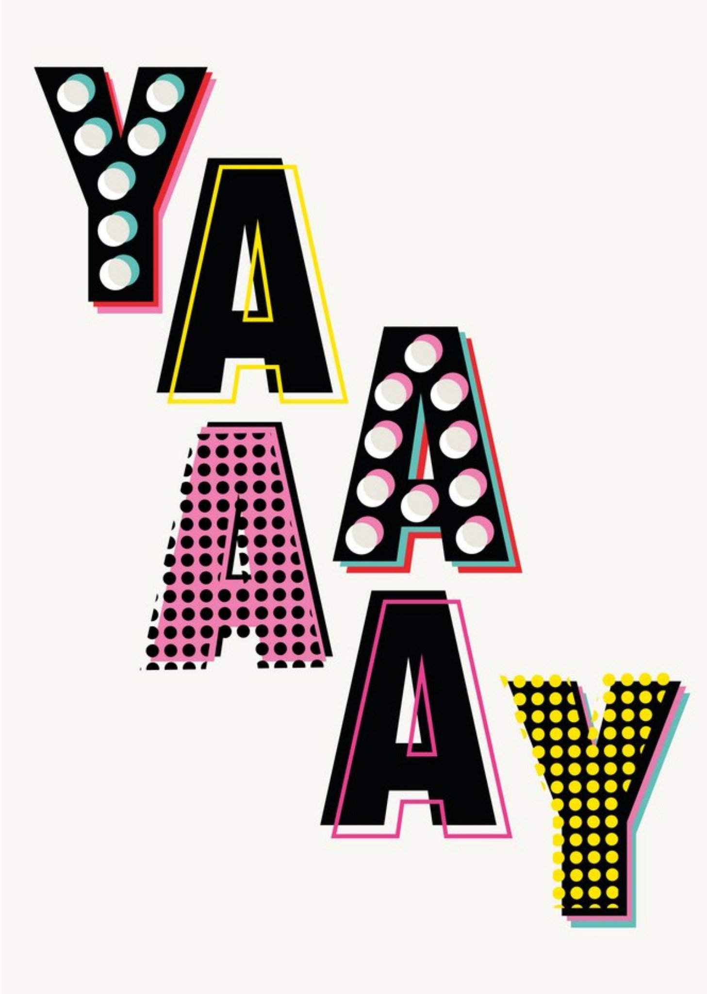 Moonpig Retro Design Yaaay Card
