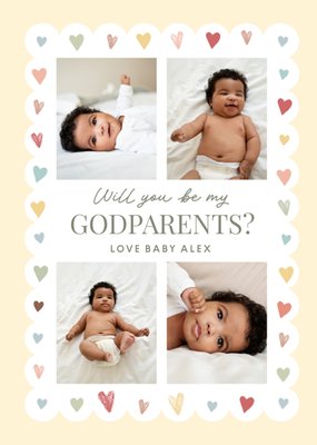 Will You Be My Godparents Photo Upload Card