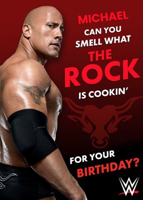 WWE Can You Smell What The Rock Is Cookin Birthday Card