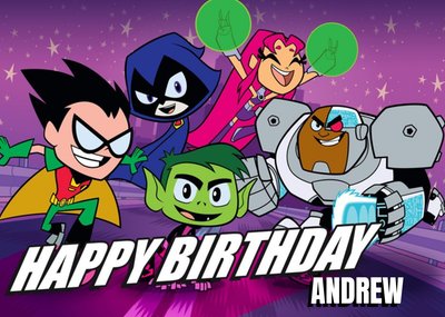 Teen Titans Go Birthday Card