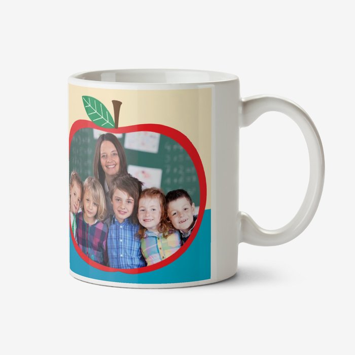 Top Teacher Apple Shape Photo Upload Mug