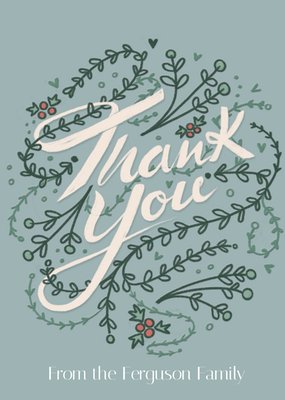 Thank You Foliage Christmas Card