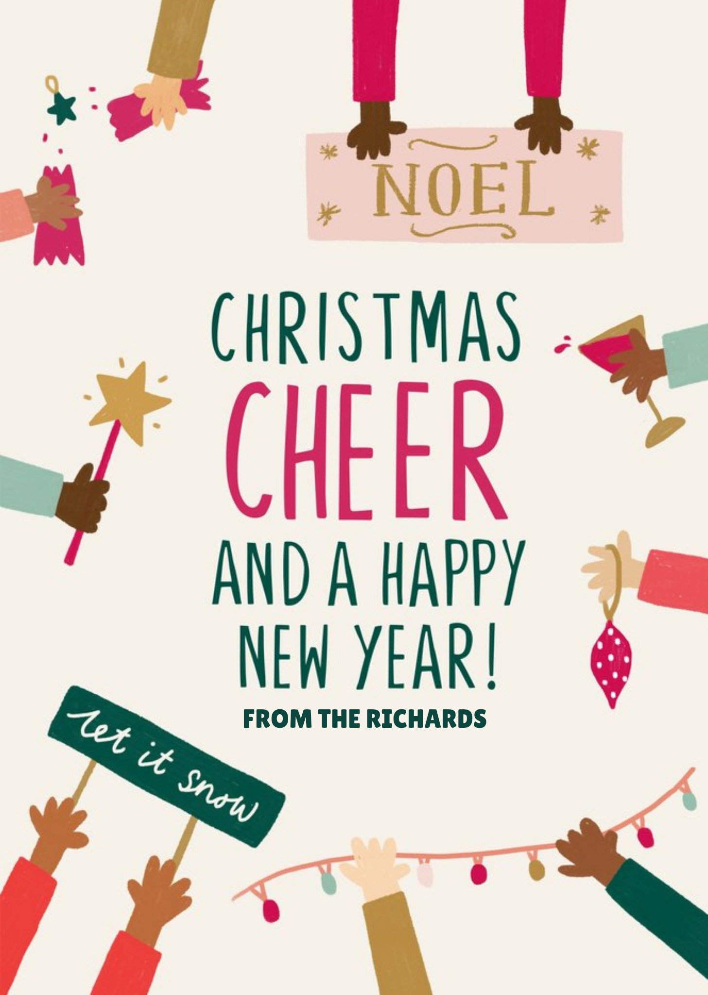 Moonpig Christmas Cheer And Happy New Year Card