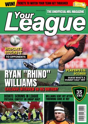 Soccer League The Unofficial Nrl Magazine Personalised Photo Upload Birthday Card