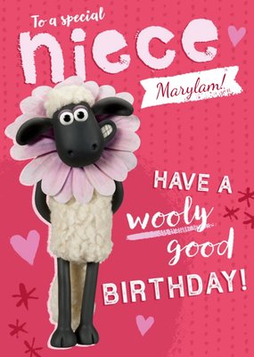 Shaun The Sheep special Niece Wooly good Birthday Card