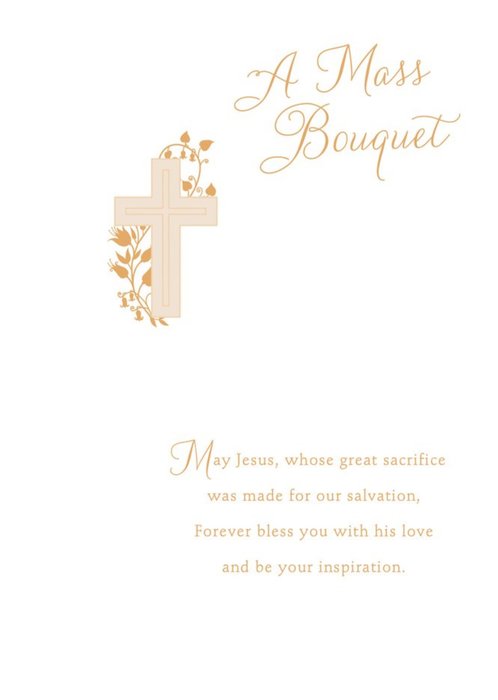 Illustration Of A Holy Cross On A White Background Sympathy Card