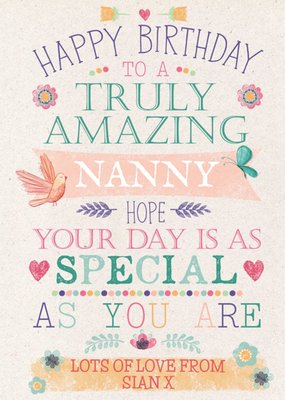 Happy Birthday Card - Truly Amazing - Hope your day is as special