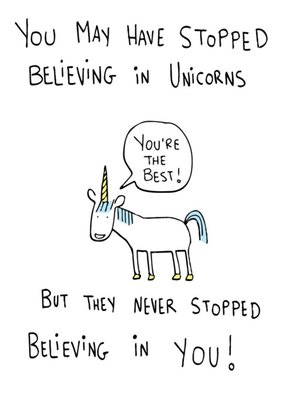 Illustration Of A Unicorn You Are The Best Card