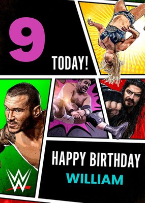 WWE 9 Today Wrestlers Birthday Card