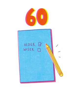 Funny Checklist Older Wiser 60th Birthday Card