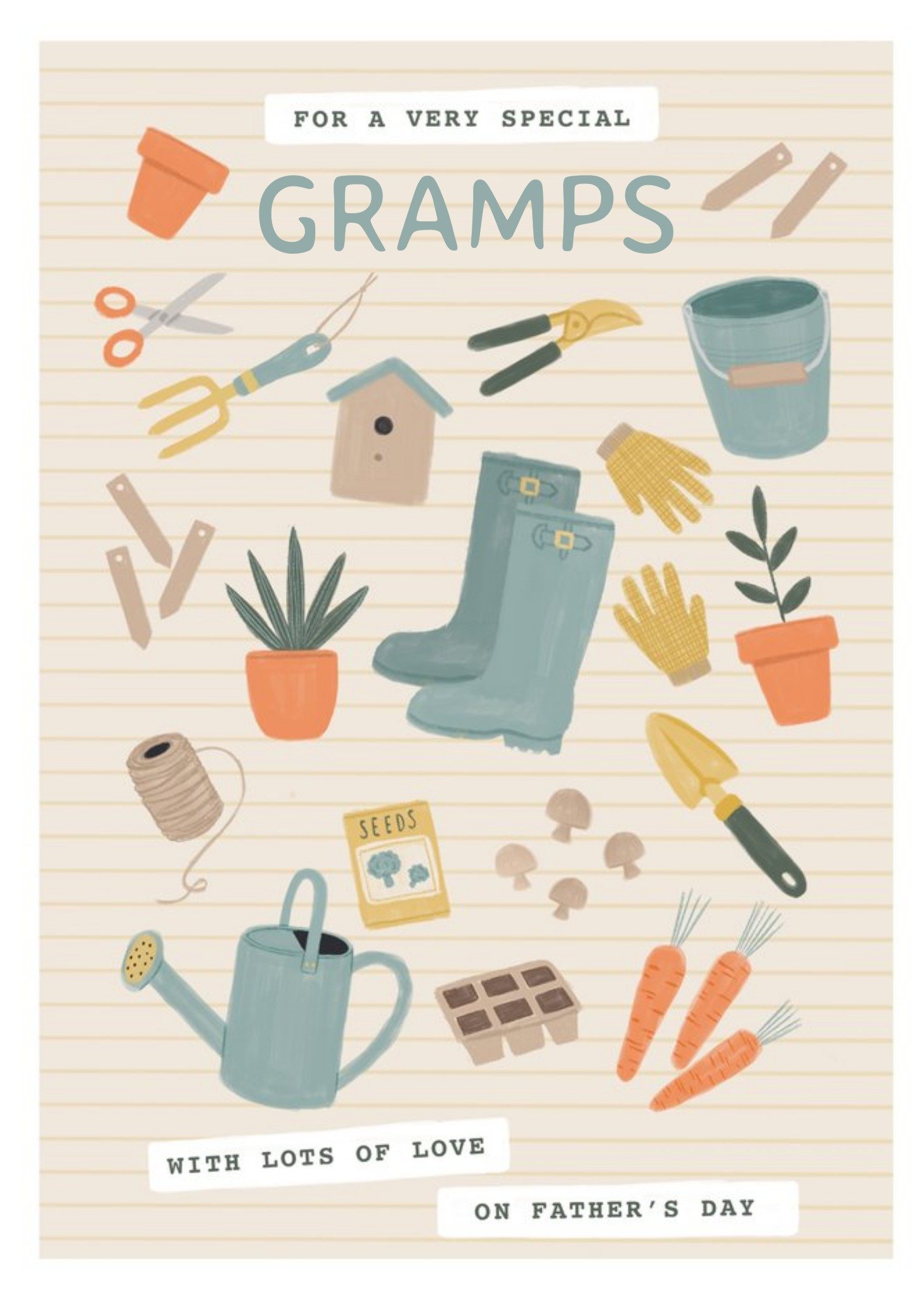 Moonpig Illustrated Gardening Special Gramps Father's Day Card