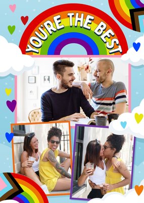 You're The Best Rainbow Photo Upload Card