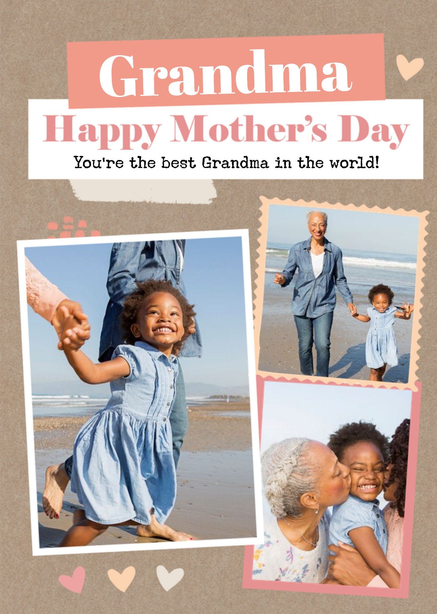 Moonpig Modern Photo Upload Collage Grandma You Are The Best In The World Happy Mothers Day Card