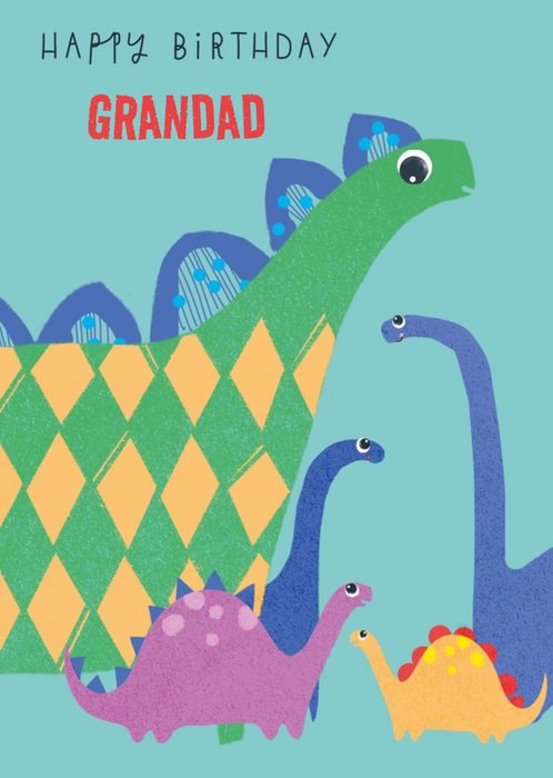 Cute Green Dinosaur Happy Birthday Card