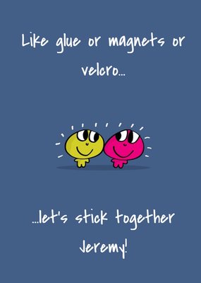 Lets Stick Together Personalised Greetings Card